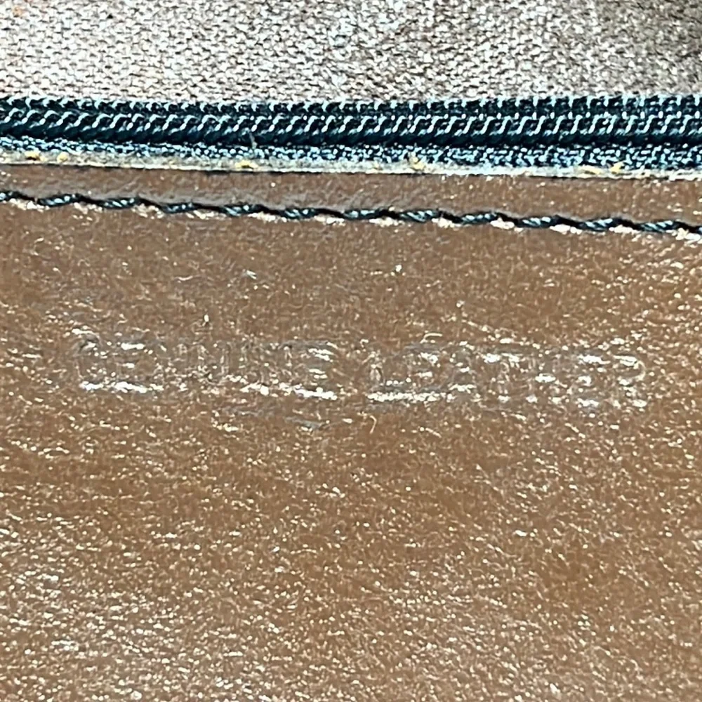Biker Wallet Brown Leather Fold Over with Snaps